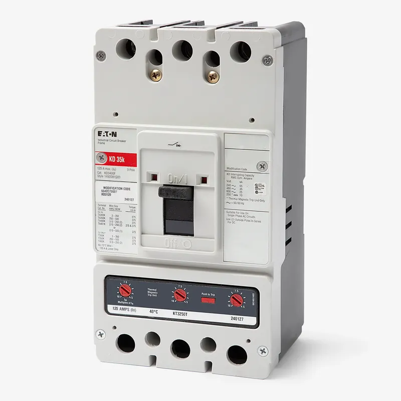 Eaton / Cutler-Hammer KD3125 - 125A 3 Pole Molded Case Circuit Breaker Fan Favorite