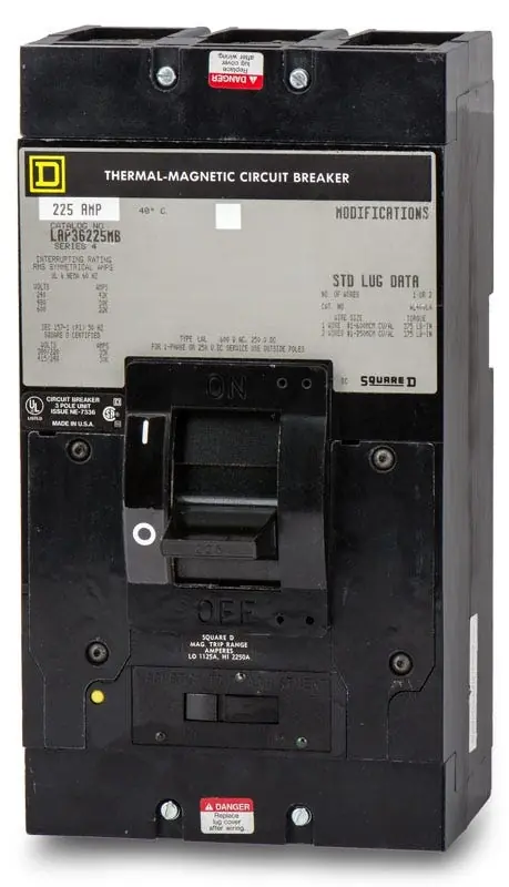 Square D LAP36225MB - 225A 3 Pole Molded Case Circuit Breaker Get Yours