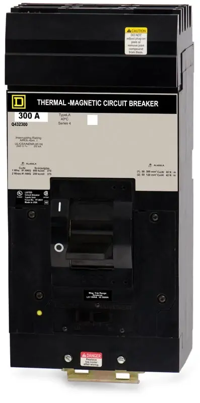 Square D Q432300 - 300A 3 Pole Molded Case Circuit Breaker Certified