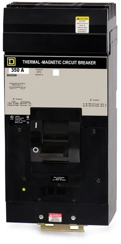 Square D Q432350 - 350A 3 Pole Molded Case Circuit Breaker Best Choice