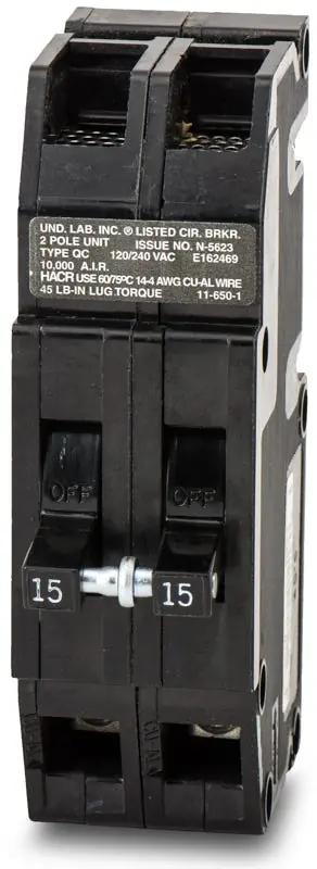 Best Seller Zinsco QC15 - 15A 2 Pole Molded Case Circuit Breaker