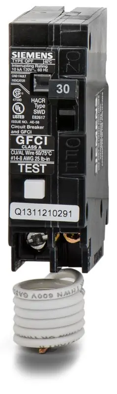 Siemens QF130 - 30A GFCI Miniature Circuit Breaker New Release