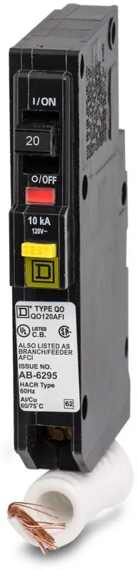 Square D QO120AFI - 20A AFCI Miniature Circuit Breaker New Arrival