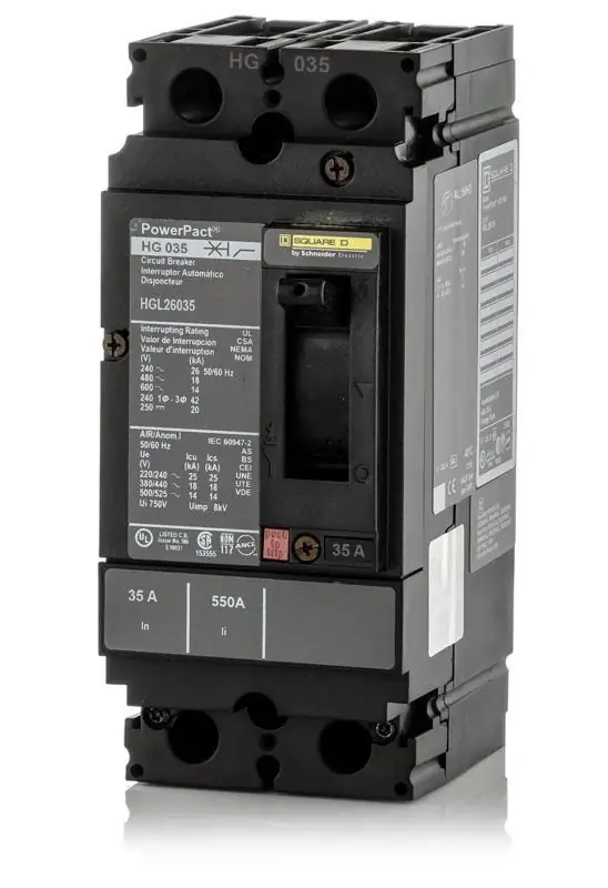 Shop Now Square D HGL26035 - 35A 2 Pole Molded Case Circuit Breaker