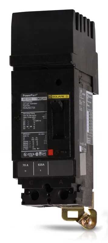 Square D HDA260704 - 70A 2 Pole Molded Case Circuit Breaker While Supplies Last