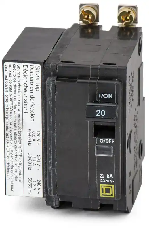 Square D QOB220VH1021 - 20A 2 Pole Miniature Circuit Breaker Direct From Factory