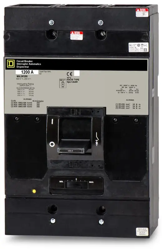 Premium Square D MAL361200 - 1200A 3 Pole Molded Case Circuit Breaker