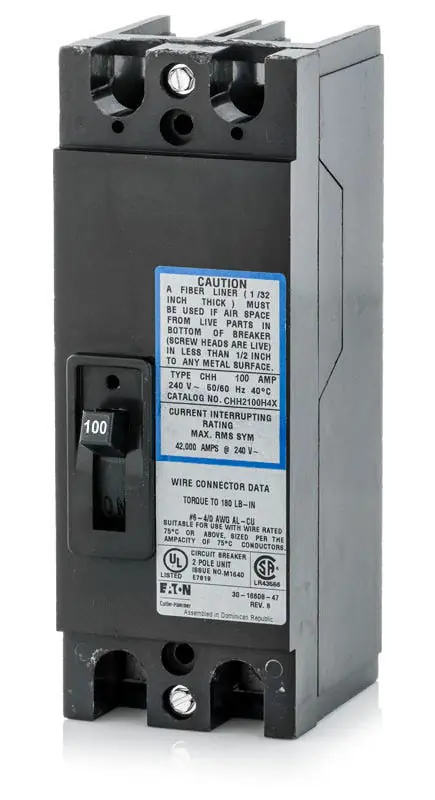 Eaton / Cutler-Hammer CHH2100H4X - 100A 2 Pole Molded Case Circuit Breaker Affordable