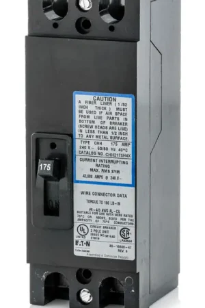Eaton / Cutler-Hammer CHH2175H4X - 175A 2 Pole Molded Case Circuit Breaker Luxury
