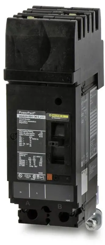 Free Returns Square D HGA261501 - 150A 2 Pole Molded Case Circuit Breaker