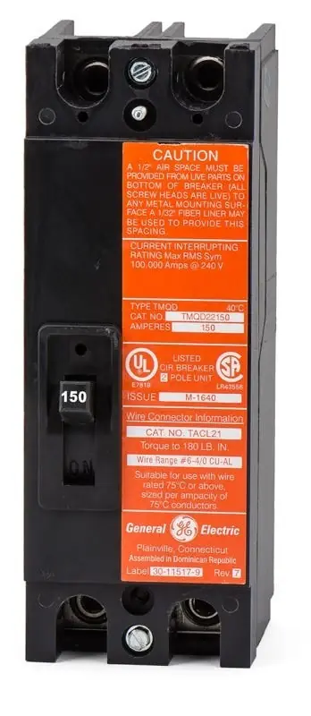 Holiday Sale ABB / General Electric TMQD22175 - 175A 2 Pole Molded Case Circuit Breaker