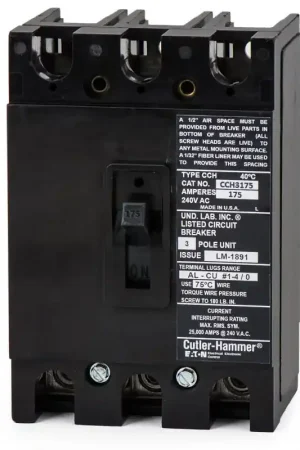 Shop Now Eaton / Cutler-Hammer CCH3175 - 175A 3 Pole Molded Case Circuit Breaker