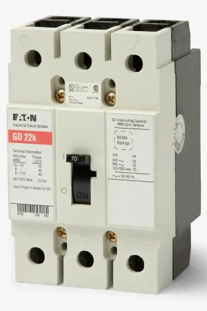 Authentic Eaton / Cutler-Hammer GHC3070 - 70A 3 Pole Molded Case Circuit Breaker