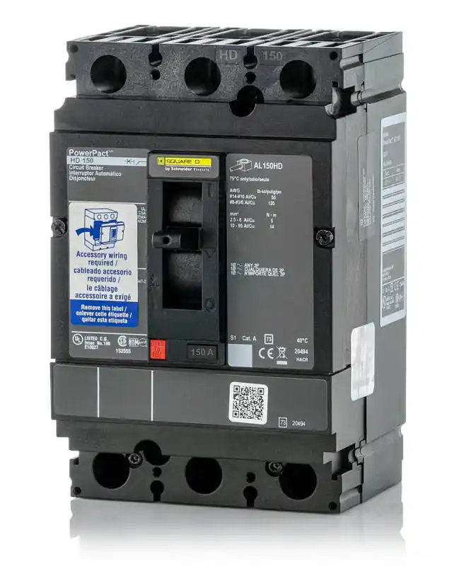 Square D HDL36150SA - 150A 3 Pole Molded Case Circuit Breaker Popular