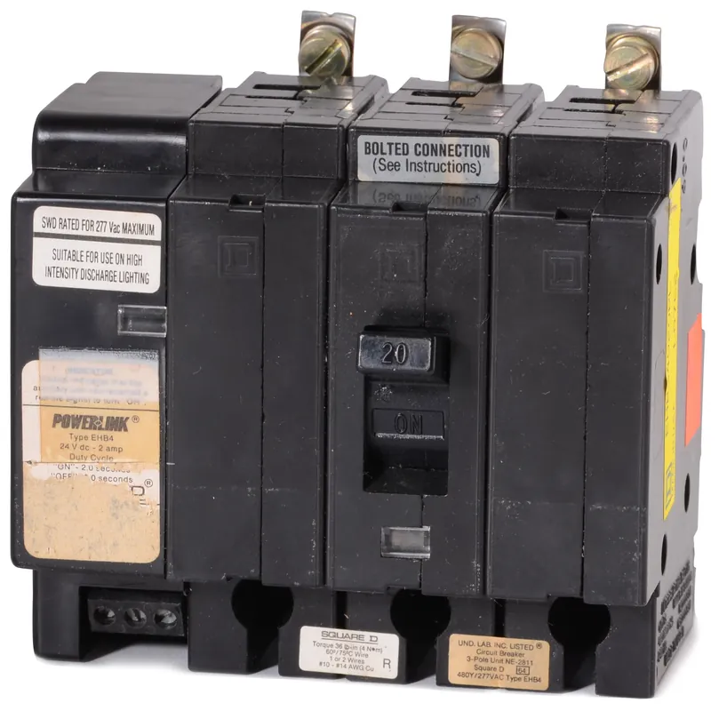 Square D EHB34020PL - 20A 3 Pole Molded Case Circuit Breaker Fresh Stock