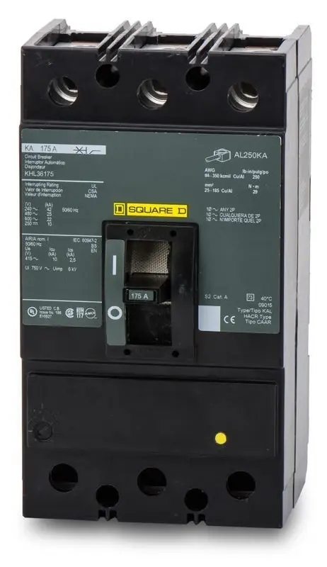 Square D KHP36175 - 175A 3 Pole Molded Case Circuit Breaker New Arrival