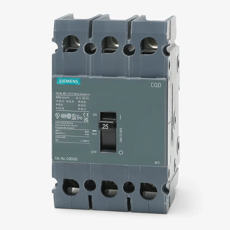 In Demand Siemens CQD325 - 25A 3 Pole Molded Case Circuit Breaker