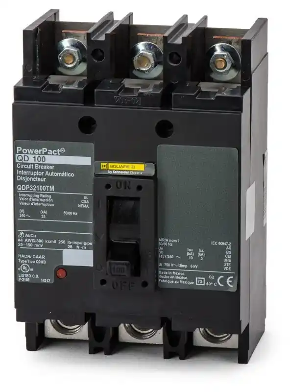 Square D QDP32100TM - 100A 3 Pole Molded Case Circuit Breaker Best Choice