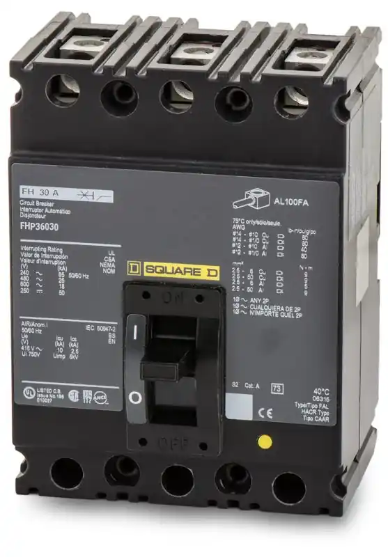 Square D FHP36030 - 30A 3 Pole Molded Case Circuit Breaker Fast Shipping
