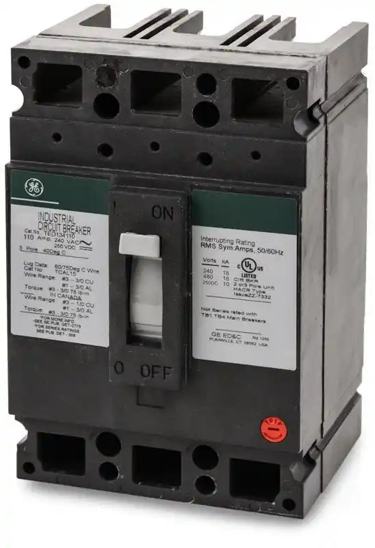 ABB / General Electric TED134110 - 110A 3 Pole Molded Case Circuit Breaker Luxury