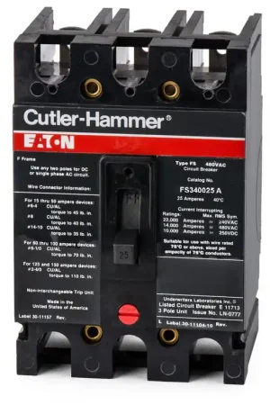Westinghouse FS340025A 3 Pole Circuit Breaker Next Day Delivery