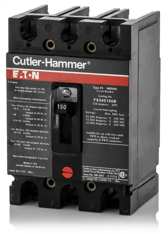 Hassle-Free Returns Eaton / Cutler-Hammer FS340150B - 150A 3 Pole Molded Case Circuit Breaker