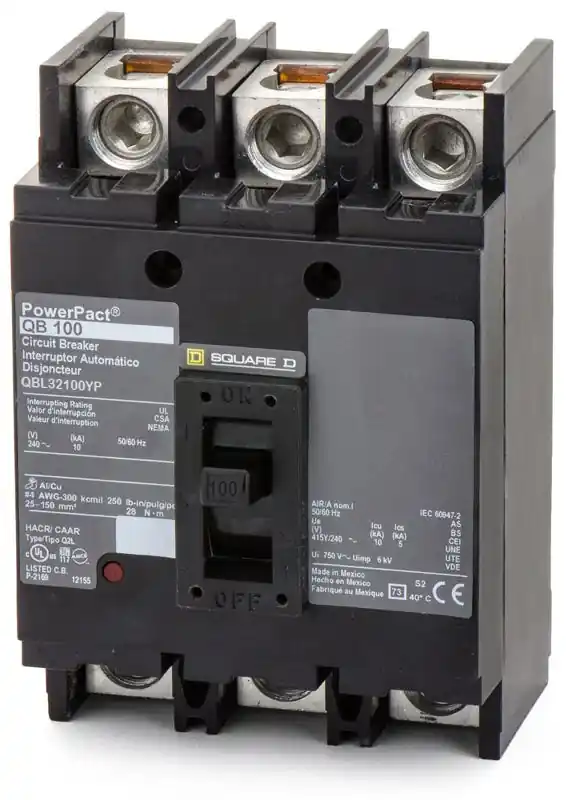 Get Yours Square D QBL32100YP - 100A 3 Pole Molded Case Circuit Breaker