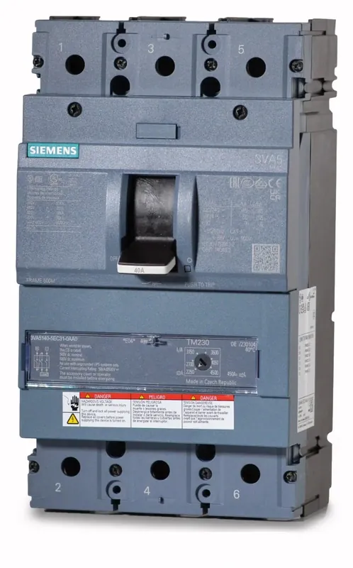 Fan Favorite Siemens 3VA5140-5EC31-0AA0 - 40A 3 Pole Molded Case Circuit Breaker