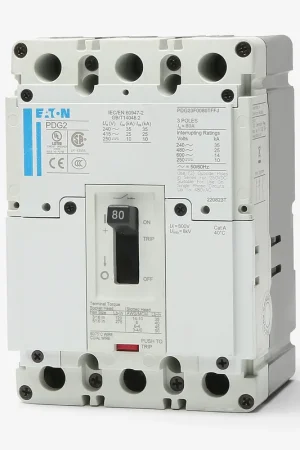 Certified Eaton / Cutler-Hammer PDG23F0080TFFJ - 80A 3 Pole Molded Case Circuit Breaker
