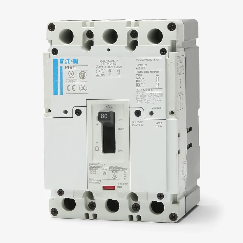 Certified Eaton / Cutler-Hammer PDG23F0080TFFJ - 80A 3 Pole Molded Case Circuit Breaker