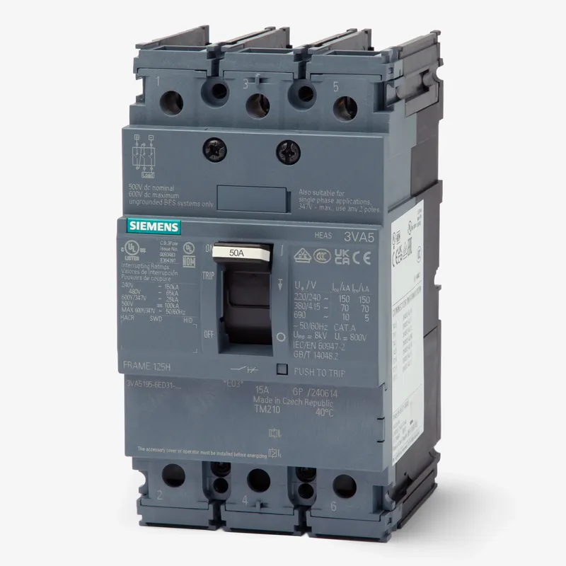 Instant Buy Siemens 3VA5150-4ED31-0AA0 - 50A 3 Pole Molded Case Circuit Breaker