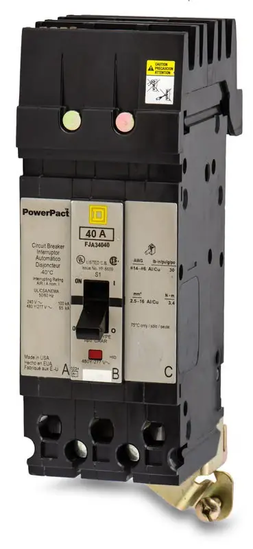 Square D FJA34040 - 40A 3 Pole Molded Case Circuit Breaker Hot Deal