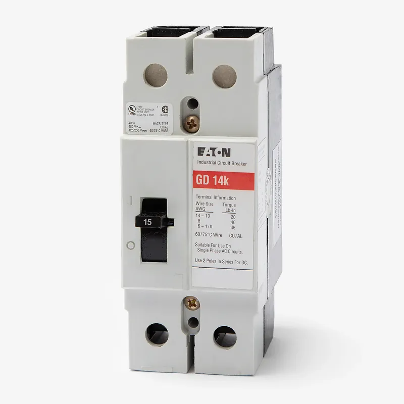 Authentic Eaton / Cutler-Hammer GD2015 - 15A 2 Pole Molded Case Circuit Breaker