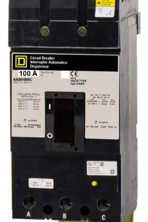Brand New Square D KA26100AC - 100A 2 Pole Molded Case Circuit Breaker