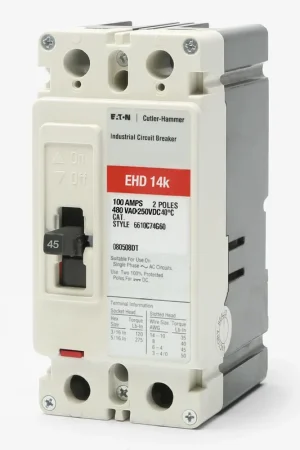 Eaton / Cutler-Hammer EHD2045 - 45A 2 Pole Molded Case Circuit Breaker Limited Time