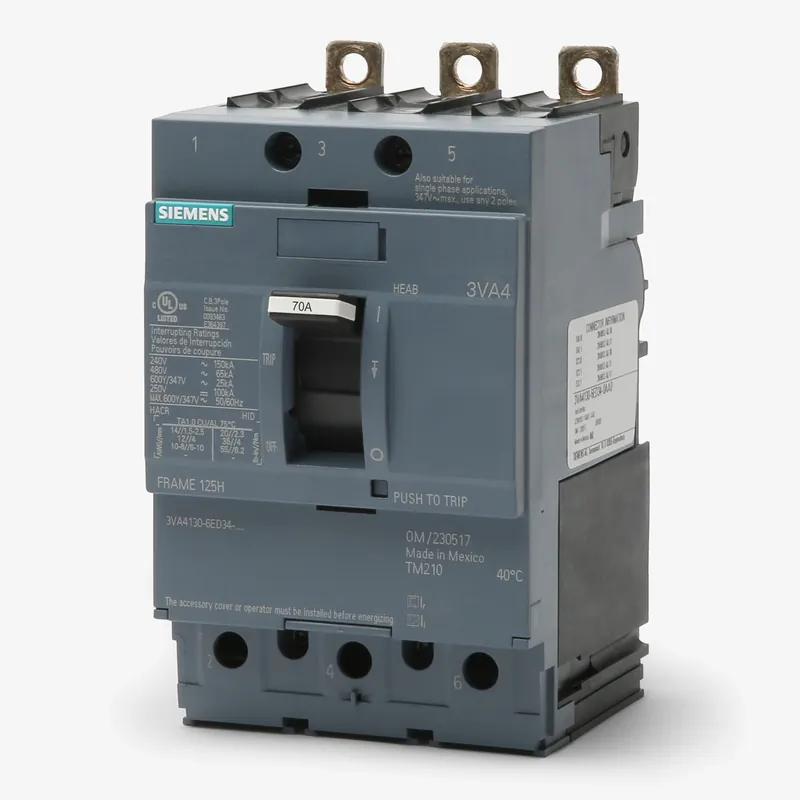 Siemens 3VA4170-6ED34-0AA0 - 70A 3 Pole Molded Case Circuit Breaker Limited Offer