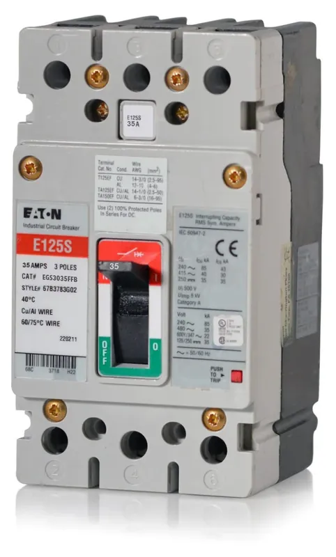 Eaton / Cutler-Hammer EGS3035FFB - 35A 3 Pole Molded Case Circuit Breaker Premium