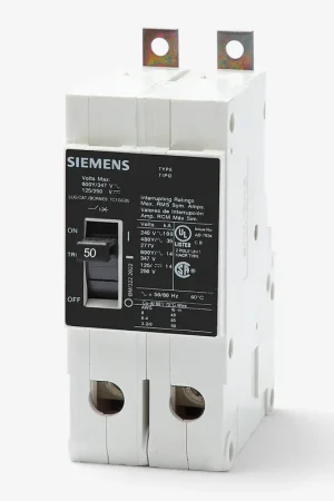 Best Seller Siemens HGB2B050B - 50A 2 Pole Molded Case Circuit Breaker