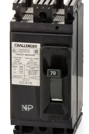Latest Federal Pacific NE224070 - 70A 2 Pole Molded Case Circuit Breaker