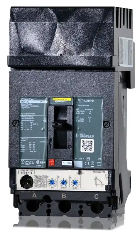 Professional Grade Square D HDA36150U33X - 150A 3 Pole Molded Case Circuit Breaker