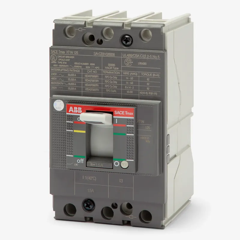 ABB XT1NU3015AFD000XXX - 15A 3 Pole Molded Case Circuit Breaker New Release