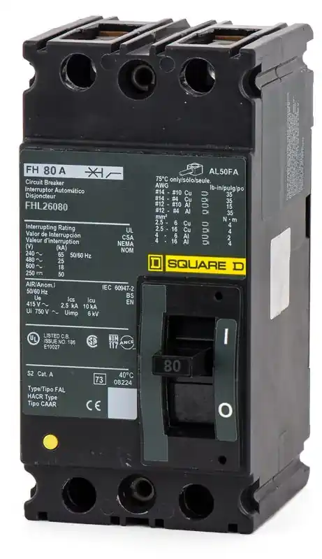 Square D FHL26080 - 80A 2 Pole Molded Case Circuit Breaker Grab Now