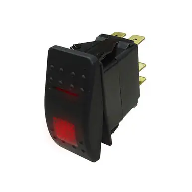 New Arrival SRD1-1A-DC-1-BRN Switch Components – Contura Rocker 3P SPST OFF-ON Red LED IP56