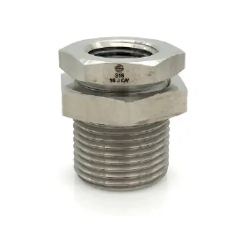 Stainless Adapters SS2707-04-04 Bulkhead Union, 1/4 in FNPT x 1/4 in FNPT, Stainless Steel Grab Now