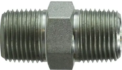Midland Metal 54042416 Reducing Hex Pipe Nipple, 1-1/2 in MPT x 1 in MPT, Steel Budget