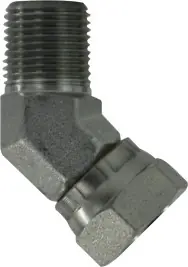Premium Midland Metal 150388 45 deg Swivel Adapter Elbow, 1/2 in Male Pipe x 1/2 in FNPSM, Steel