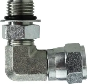 Midland Metal 6809NWO44 90 deg Elbow, 1/4 in Male ORB x 1/4 in Female JIC, Steel Special Offer