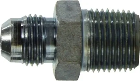 Midland Metal 24041612 Straight Connector, 1 in 37 deg JIC Flared x 3/4 in MPT, Steel Buy Direct