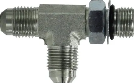 Midland Metal 6804NWO8 Run Tee, 1/2 in MJIC x 1/2 in Male ORB x 1/2 in Male ORB, Steel Trending