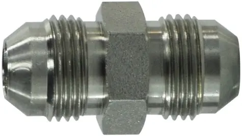 Midland Metal 24031212 Tube Union, 3/4 in Male JIC x 3/4 in Male JIC, Steel Next Day Delivery